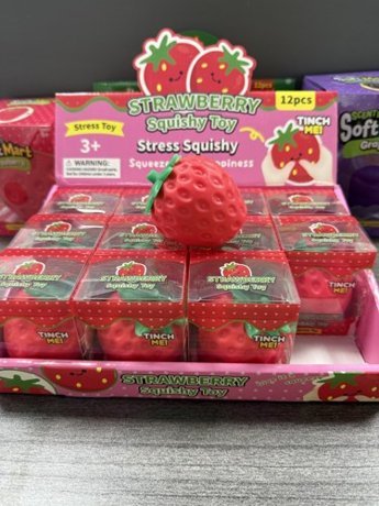 Strawberry Block Clay Squishy
