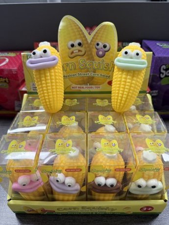 Corn Face Block Clay Squishy