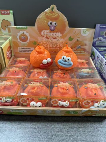 Mandarin Face Block Clay Squishy