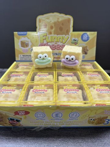 Cheese Face Block Clay Squishy
